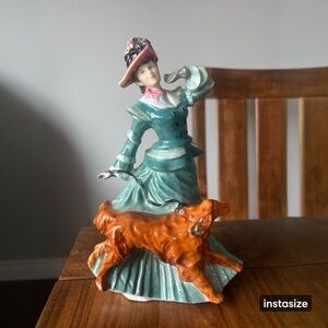 Royal Doulton Autumntime Lady Figurine with Dog